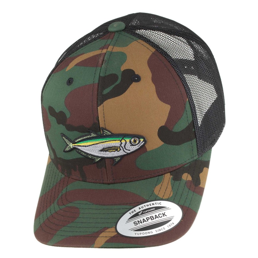 Crafting & Mods HiFishGear | Hfg - Akule Camo/Black Snapback Classic Trucker Hat