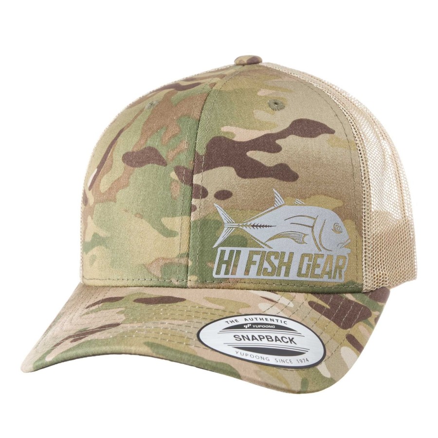 Crafting & Mods HiFishGear | Hfg - Reflective Ulua Multicam® Green/Khaki Classic Truckers Hat