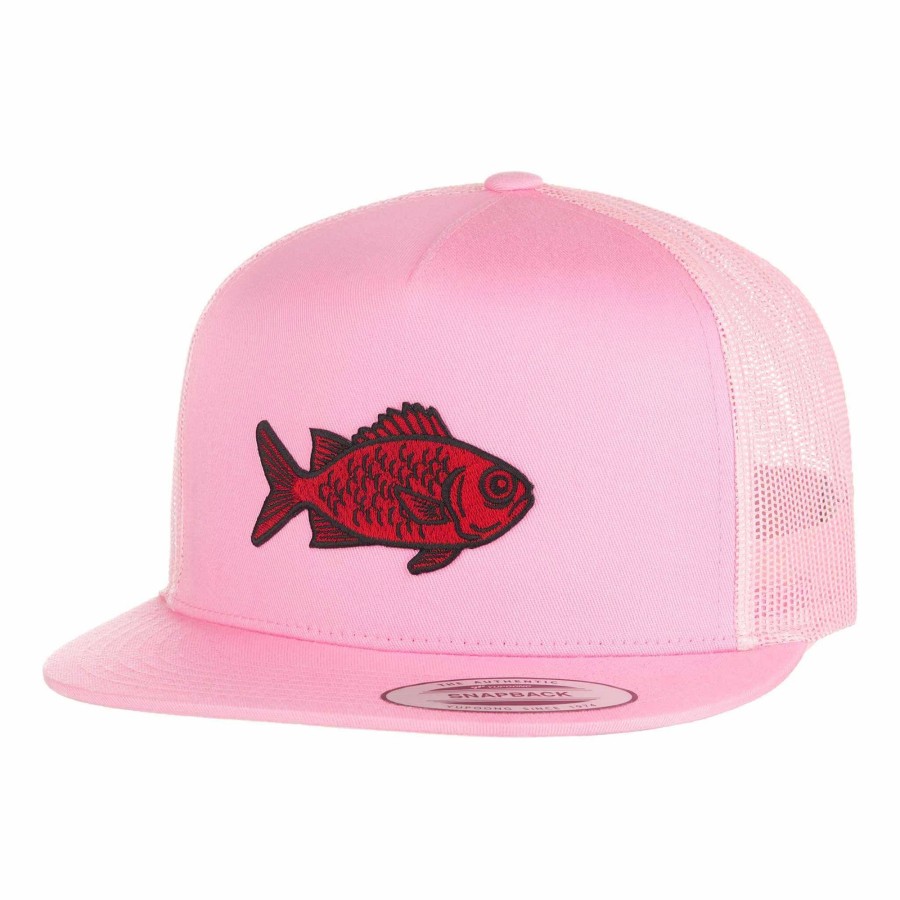 Crafting & Mods HiFishGear | Hfg - Menpachi Pink Flat Bill Snapback Trucker Hat