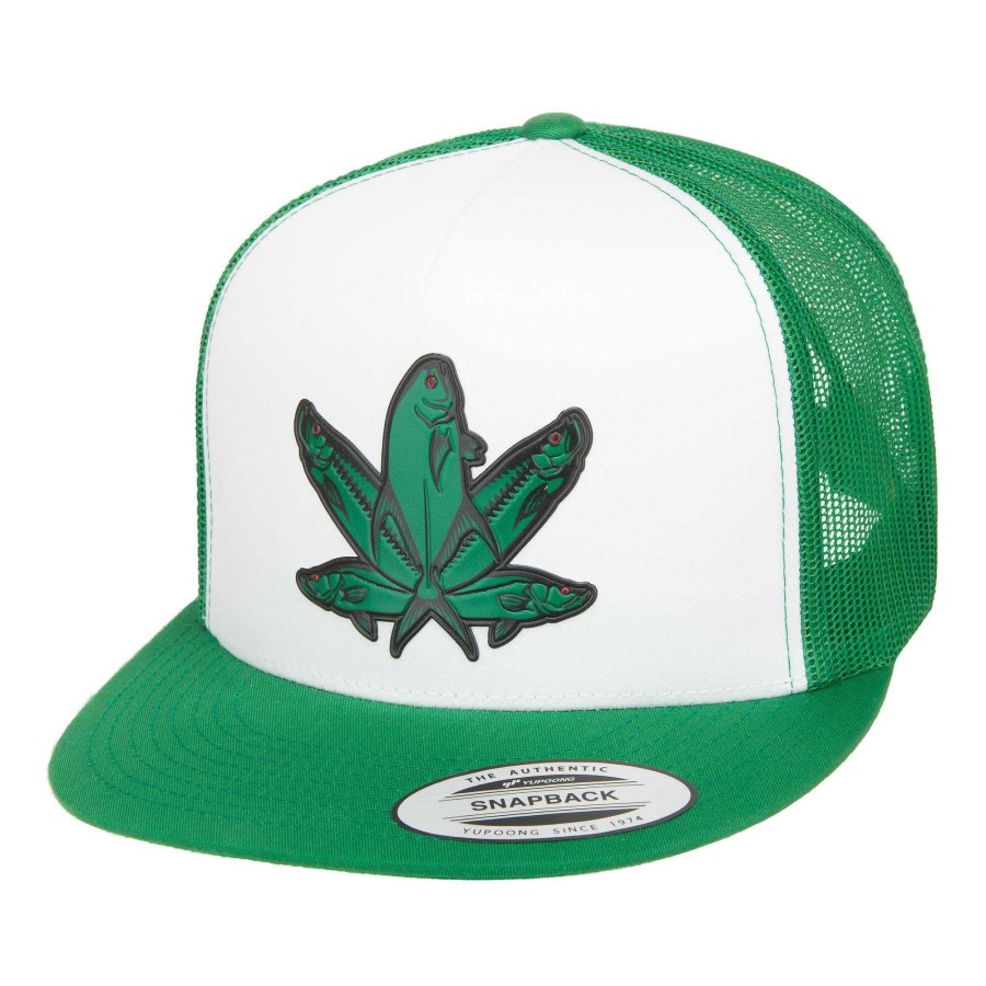 Crafting & Mods Hifishgear | Hfg - Florida Green Fish Kelly Green Flat Bill Snapback Hat