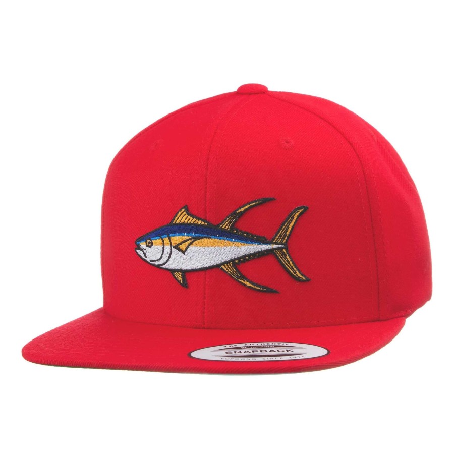 Crafting & Mods HiFishGear | Hfg - Ahi Red Snapback Flat Bill Hat