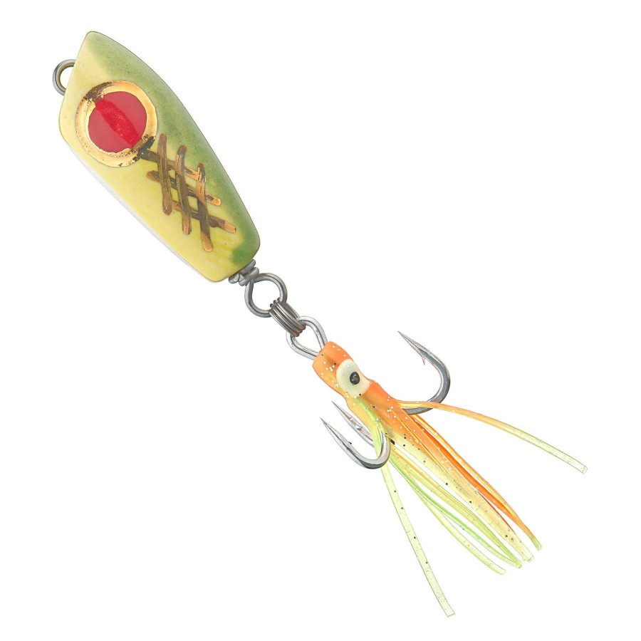 Lures Mark White Lures | Mark White Lures Yellow/Green With Red Eye Surface Plug