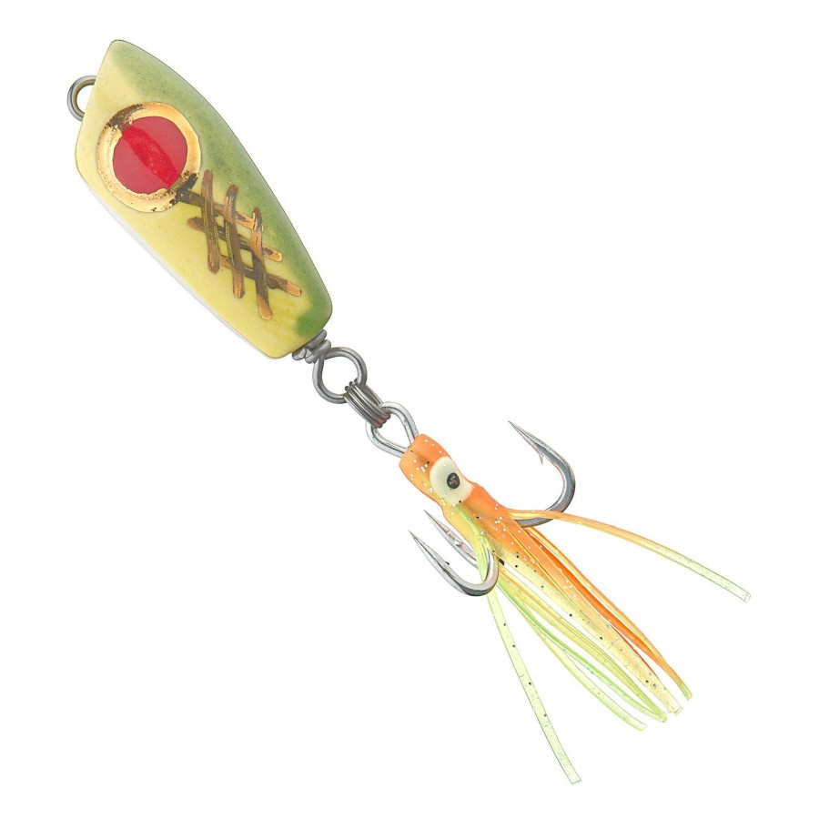 Lures Mark White Lures | Mark White Lures Yellow/Green With Red Eye Surface Plug