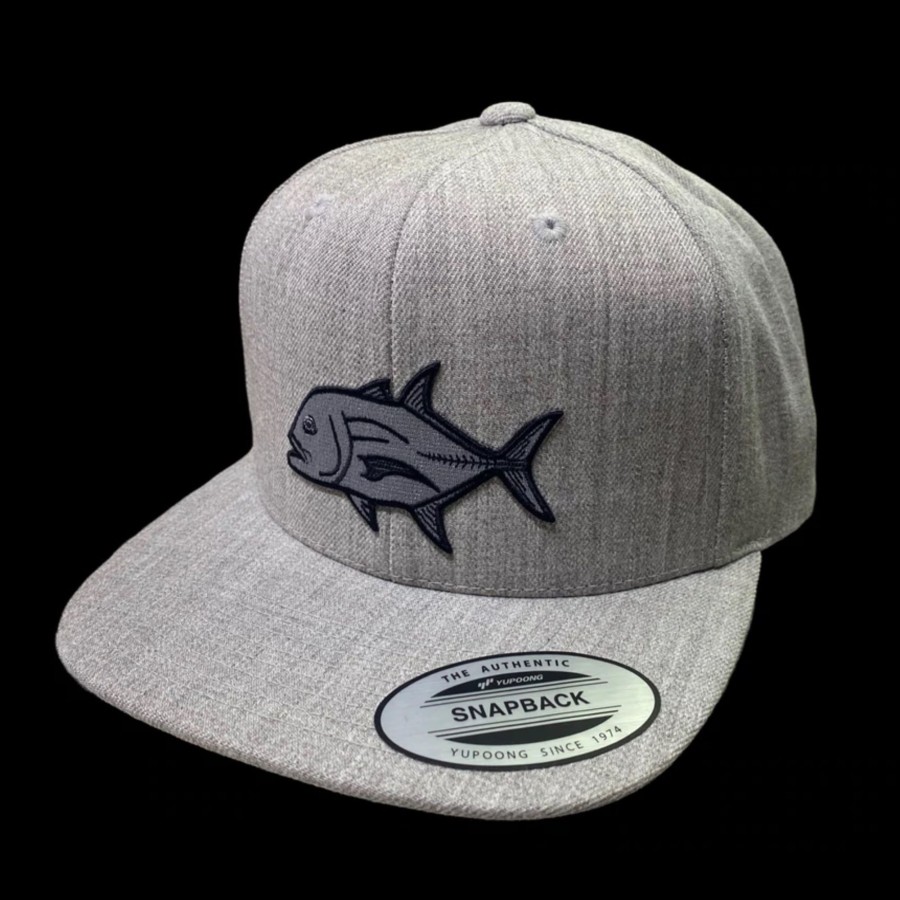 Crafting & Mods Hifishgear | Hfg - Ulua Heather Grey Flat Bill Snapback Hat