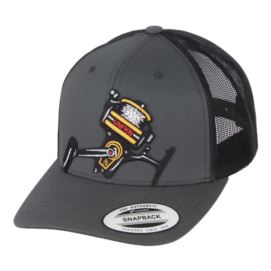 Crafting & Mods Hifishgear | Hfg - Unfkn Reel Spinner Charcoal/Black Classic Trucker Hat