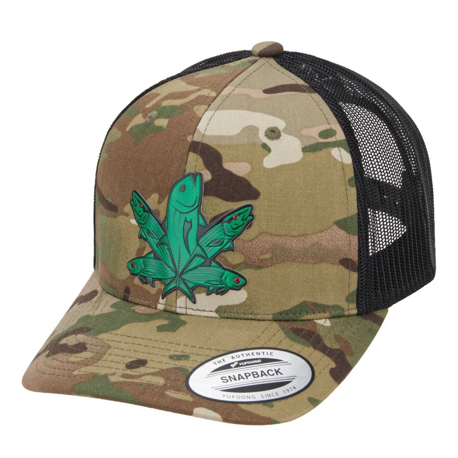 Crafting & Mods Hifishgear | Hfg - Green Fish Multicam® Light Snapback Classic Trucker Hat