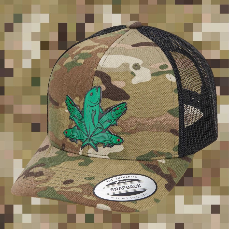 Crafting & Mods Hifishgear | Hfg - Green Fish Multicam® Light Snapback Classic Trucker Hat