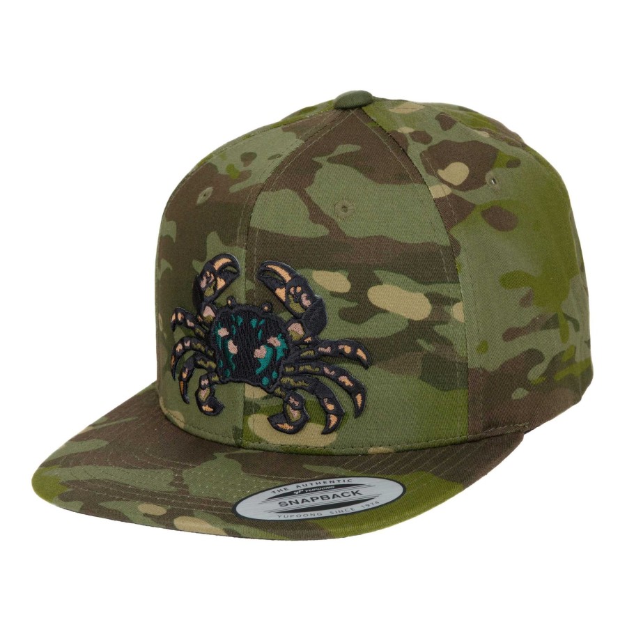 Crafting & Mods Hifishgear | Hfg - Samoan Mud Crab Multicam® Tropic Green Flat Bill Snapback Hat