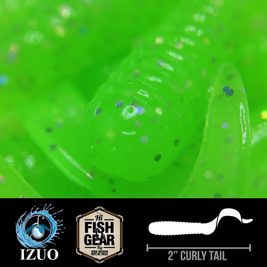 Lures Hawaiian Angler By Izuo | Izuo Flo Green Glo Hologram 2In Ct 10Pc