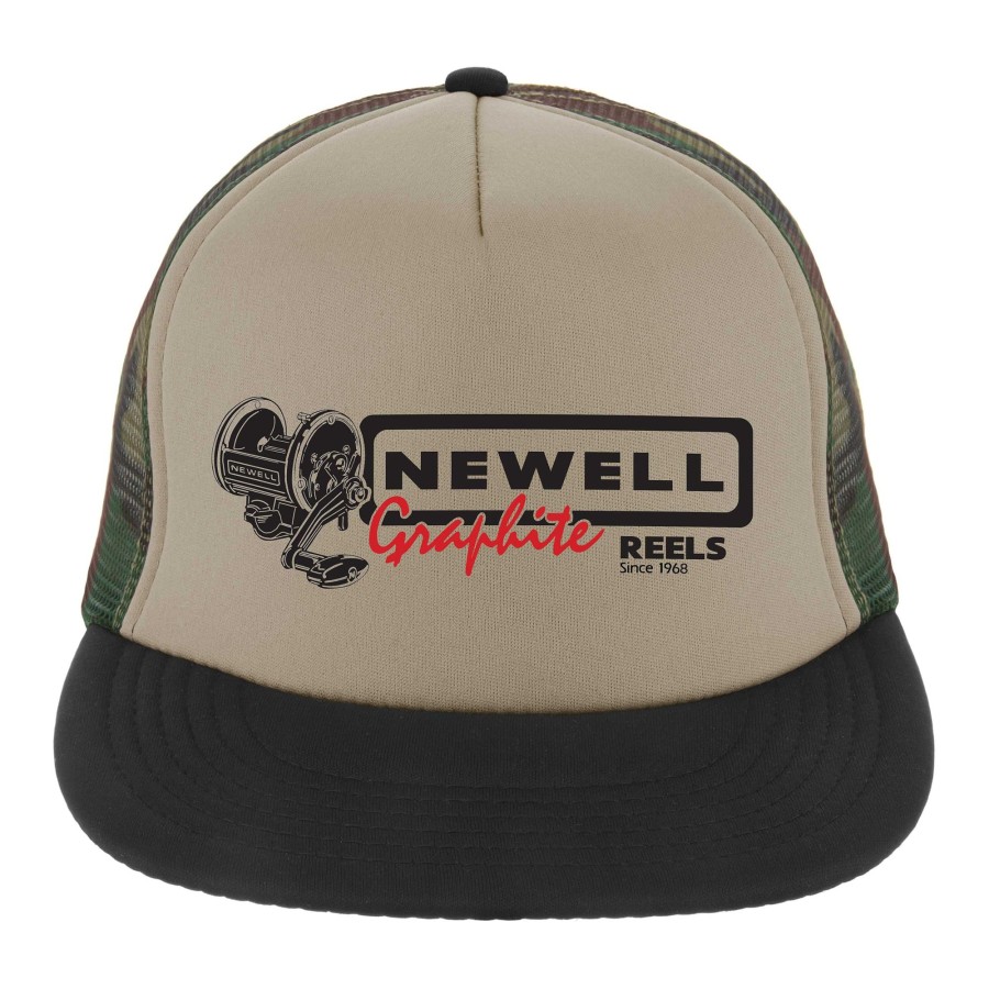 Crafting & Mods Newell Fishing | Newell® Graphite Tan/Camo Flat Bill Trucker Hat