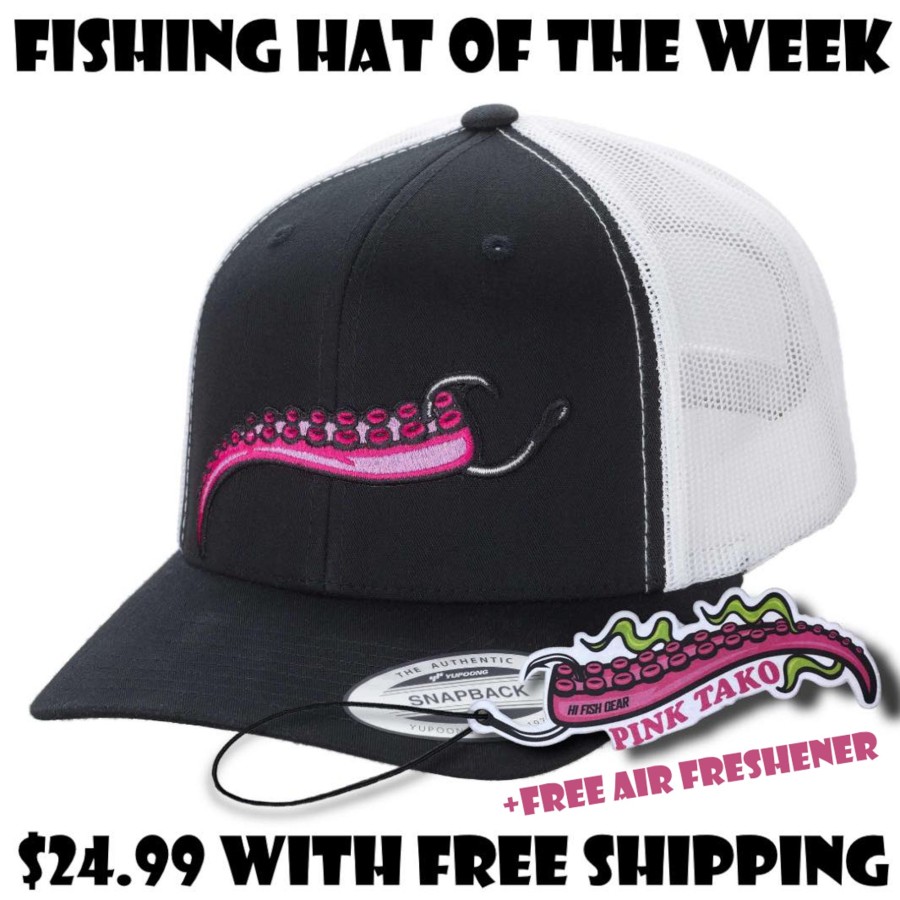 Crafting & Mods Hifishgear | Hfg - Pink Tako Black/White Snapback Classic Trucker Hat