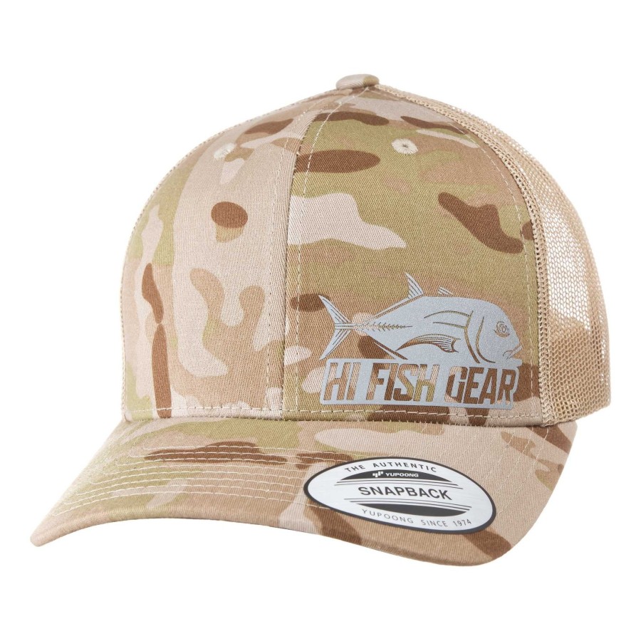 Crafting & Mods HiFishGear | Hfg - Reflective Ulua Multicam® Arid/Tan Classic Truckers Hat