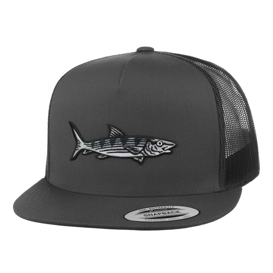 Crafting & Mods HiFishGear | Hfg - Oio (Bonefish) Charcoal/Black Flatbill Trucker Hat