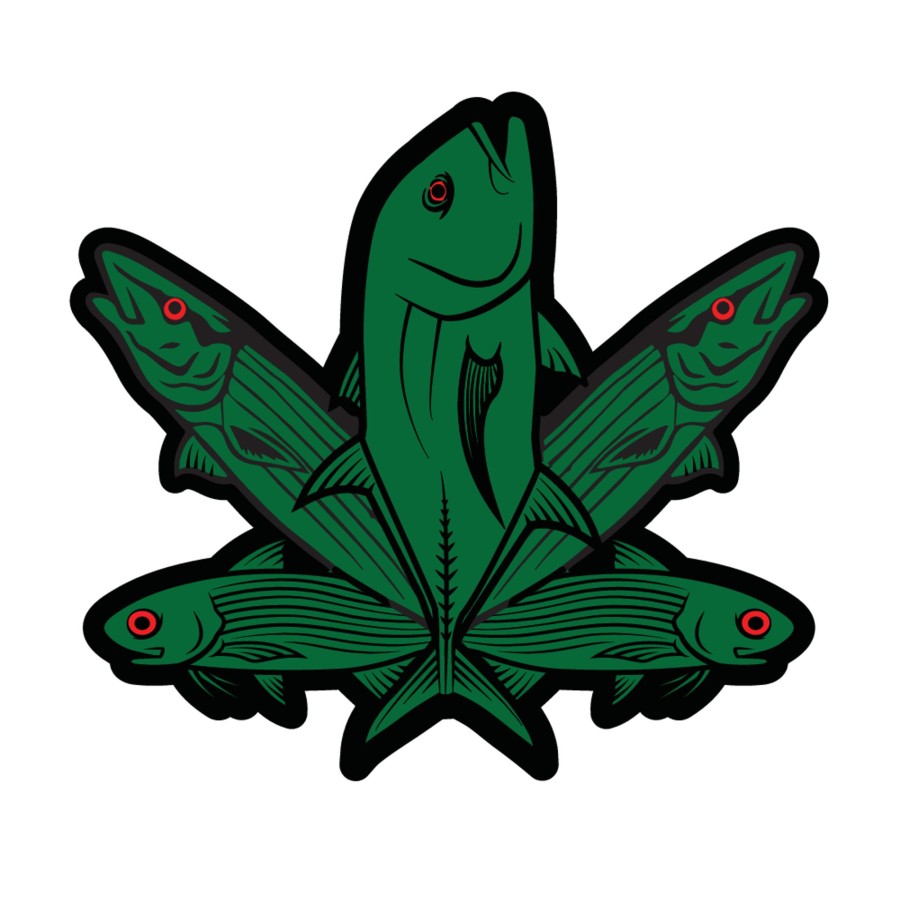 Aerators HiFishGear | Hfg - Green Fish Vinyl Sticker