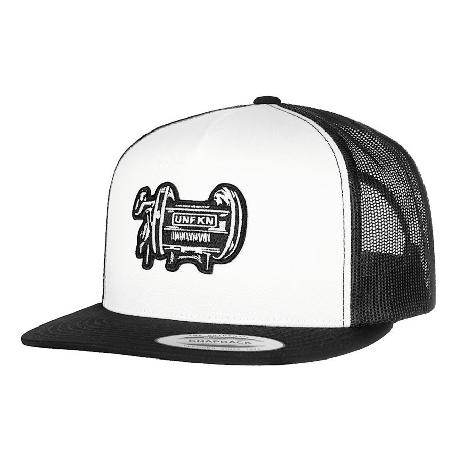 Crafting & Mods HiFishGear | Hfg - Unfkn Reel Black/White Snapback Flat Bill Trucker Hat