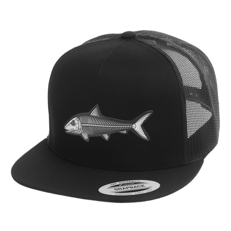 Crafting & Mods Hifishgear | Hfg - Oio Bones Black Snapback Flatbill Trucker Hat