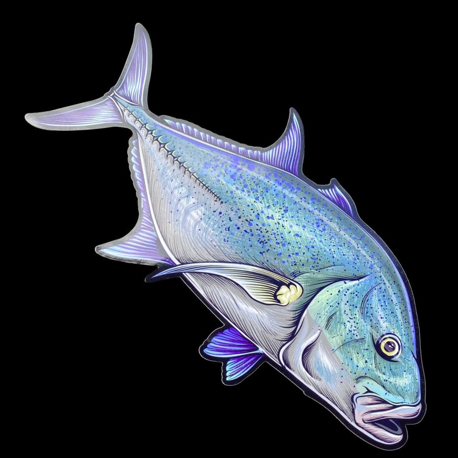 Aerators Hifishgear | Hfg - Omilu Ulua Vinyl Sticker (Bluefin Trevally)