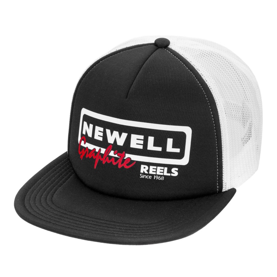 Crafting & Mods Newell Fishing | Newell® Reels Graphite Black/White Flat Bill Trucker Hat