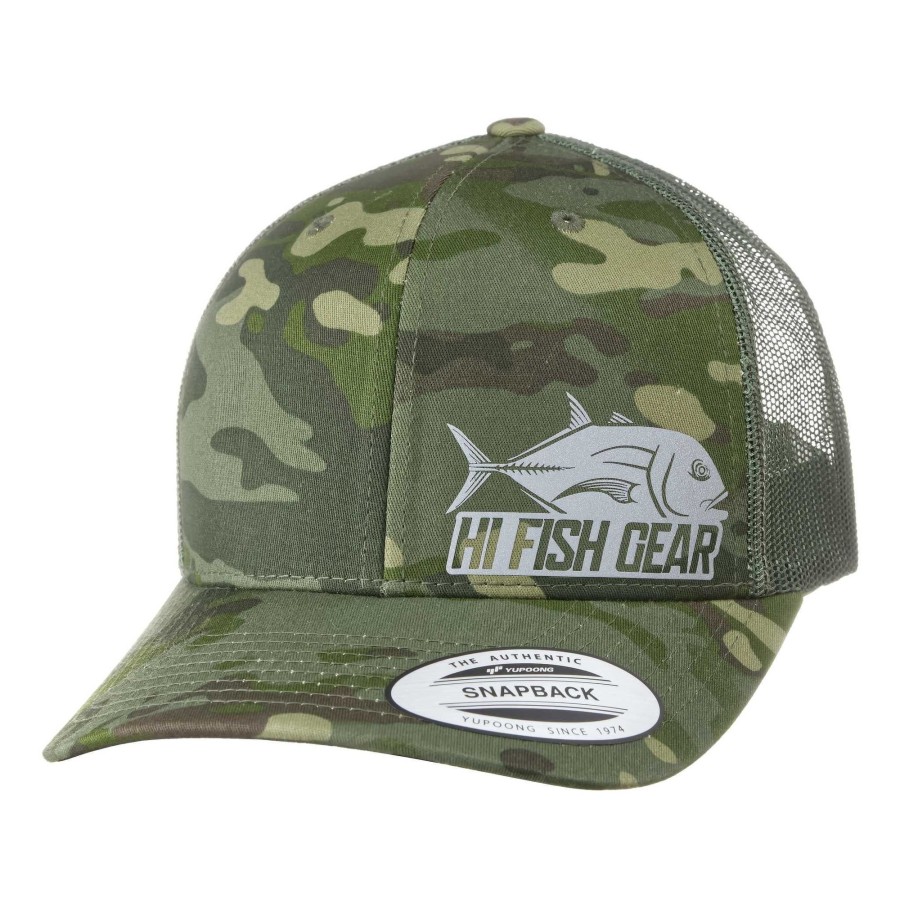 Crafting & Mods HiFishGear | Hfg - Reflective Ulua Multicam® Tropic/Green Classic Truckers Hat