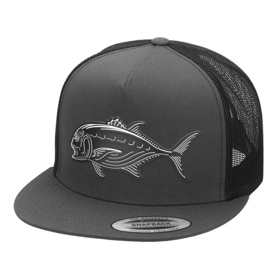 Crafting & Mods Hifishgear | Hfg - Jdm Ulua Charcoal Black Flat Bill Snapback Trucker Hat