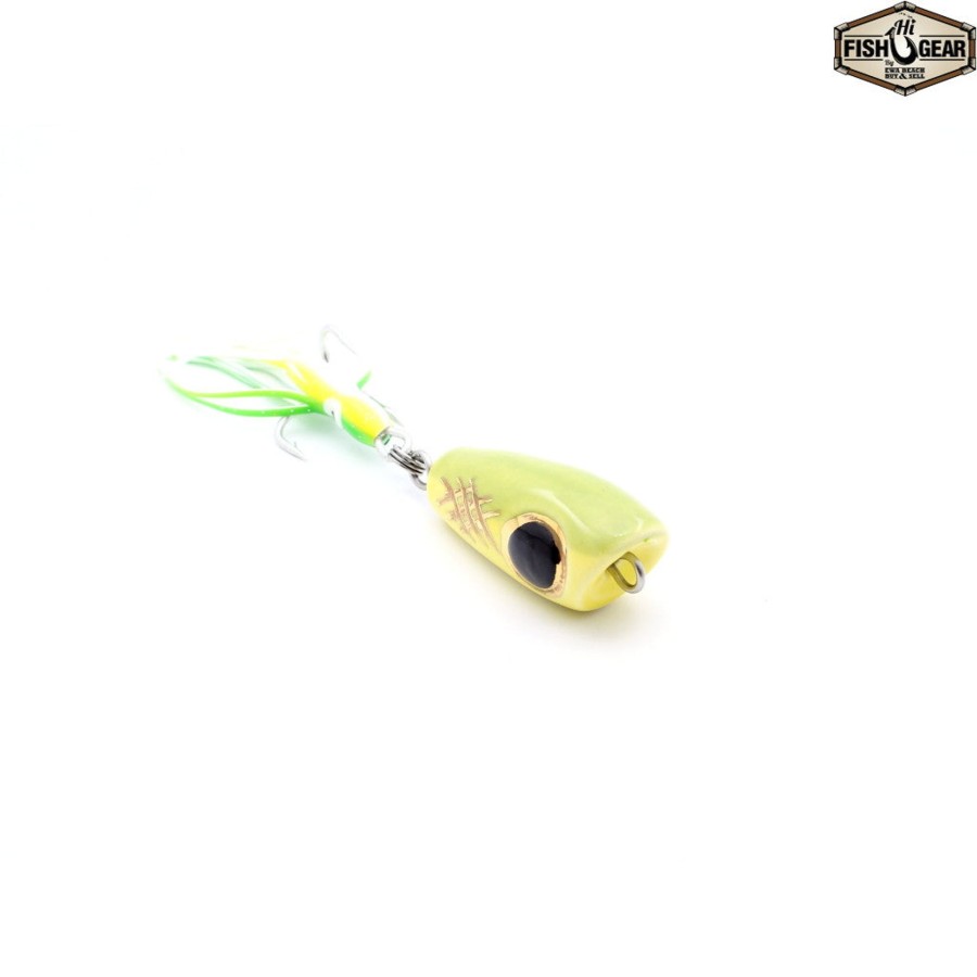 Lures Mark White Lures | Mark White Lures Yellow/Green With Black Eye Surface Plug