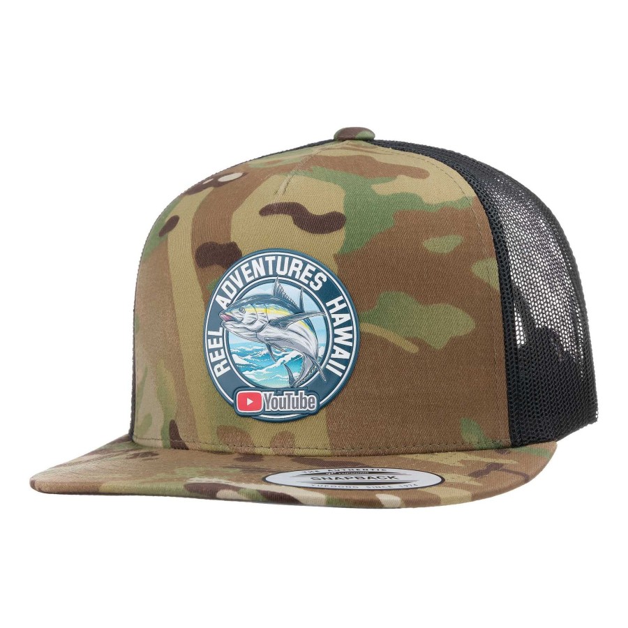 Crafting & Mods Hifishgear | Reel Adventures Hawaii Multicam® Green/Black Snapback Flastbill Trucker Hat