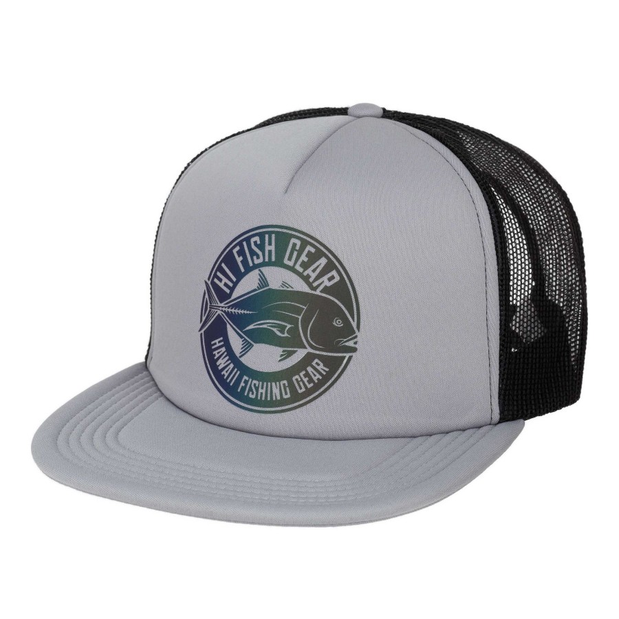 Crafting & Mods Hifishgear | Hfg - Ulua Circle Steel/Black Flat Bill Trucker Hat