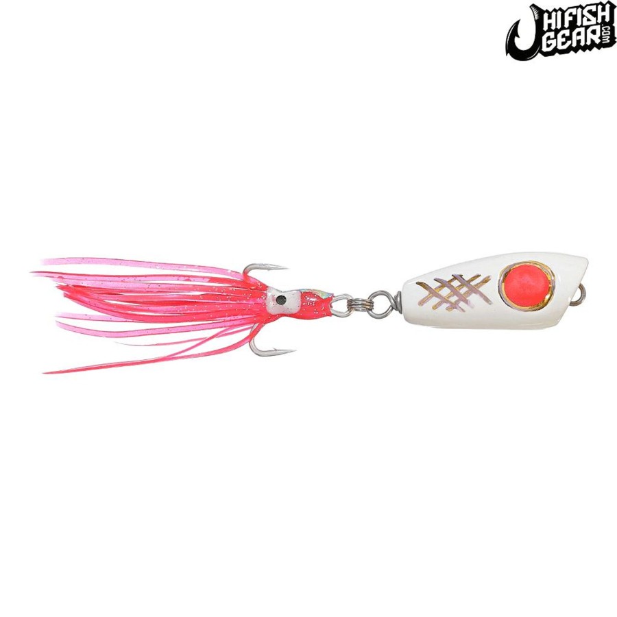 Lures Mark White Lures | Mark White Lures White With Red Eye Surface Plug