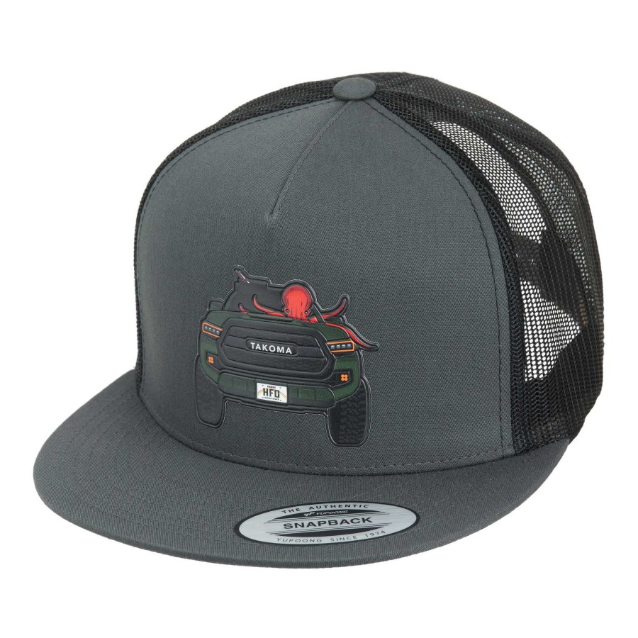 Crafting & Mods Hifishgear | Hfg - Takoma Charcoal/Black Flatbill Trucker Hat