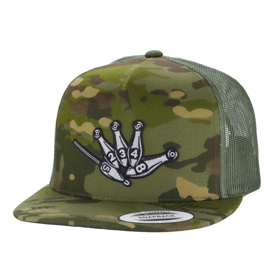 Crafting & Mods Hifishgear | Hfg - Throw Da Shaka Tropic/Green Multicam® Snapback Flatbill Trucker Hat