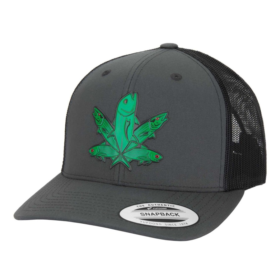 Crafting & Mods Hifishgear | Hfg - Green Fish Charcoal/Black Classic Snapback Trucker