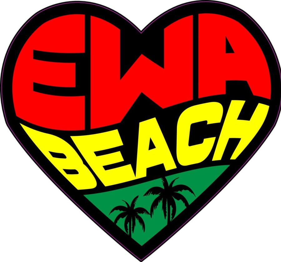 Aerators HiFishGear | Ewa Beach Heart Sticker (2 Sizes)