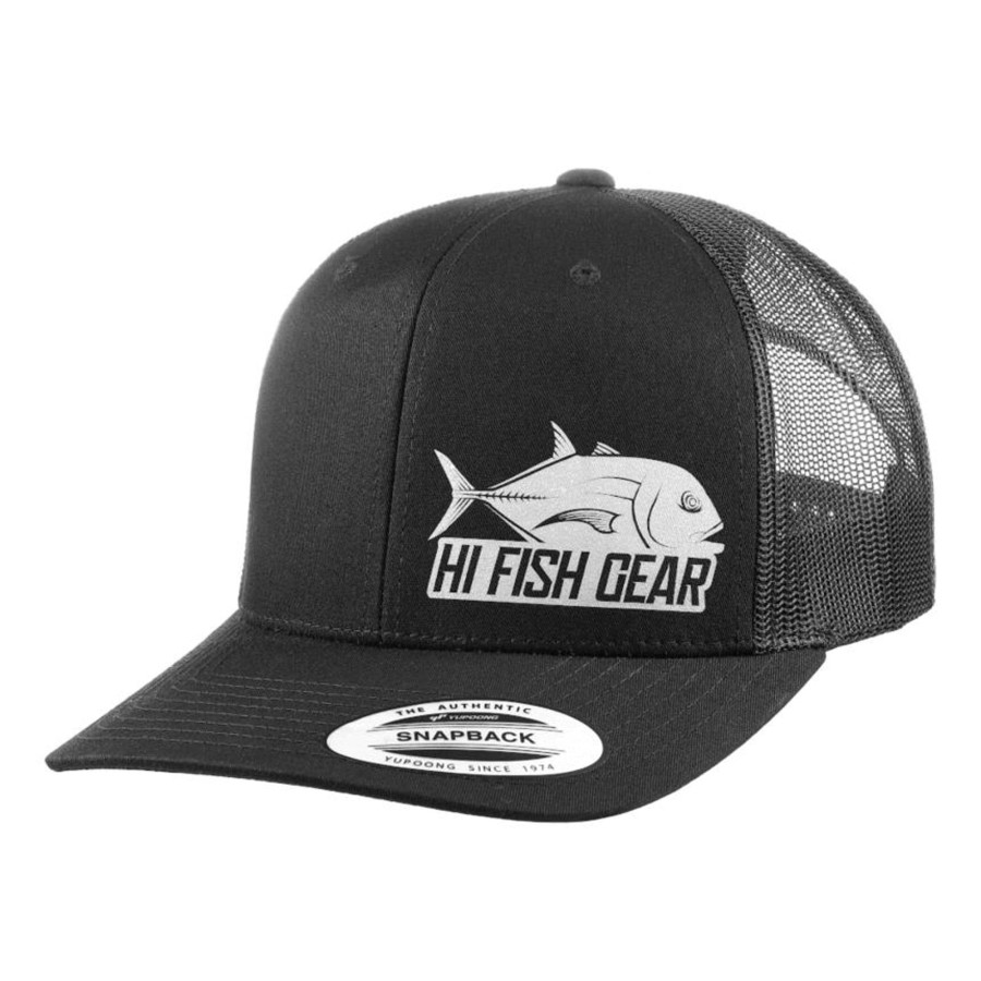 Crafting & Mods HiFishGear | Hfg - Black Reflective Ulua Logo Classic Truckers Hat