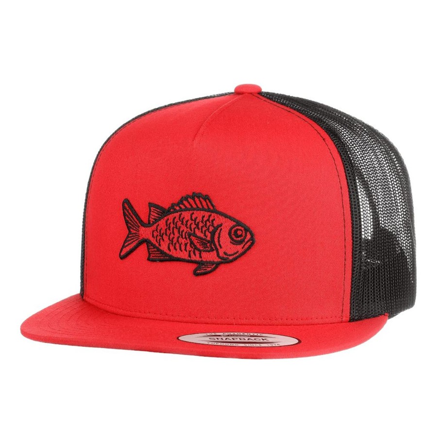 Crafting & Mods Hifishgear | Hfg - Menpachi Red/Black Snapback Flat Bill Trucker Hat