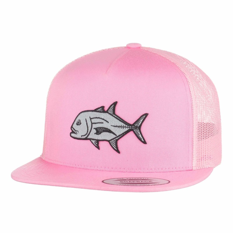 Crafting & Mods HiFishGear | Hfg - Ulua Pink Flat Bill Snapback Trucker Hat