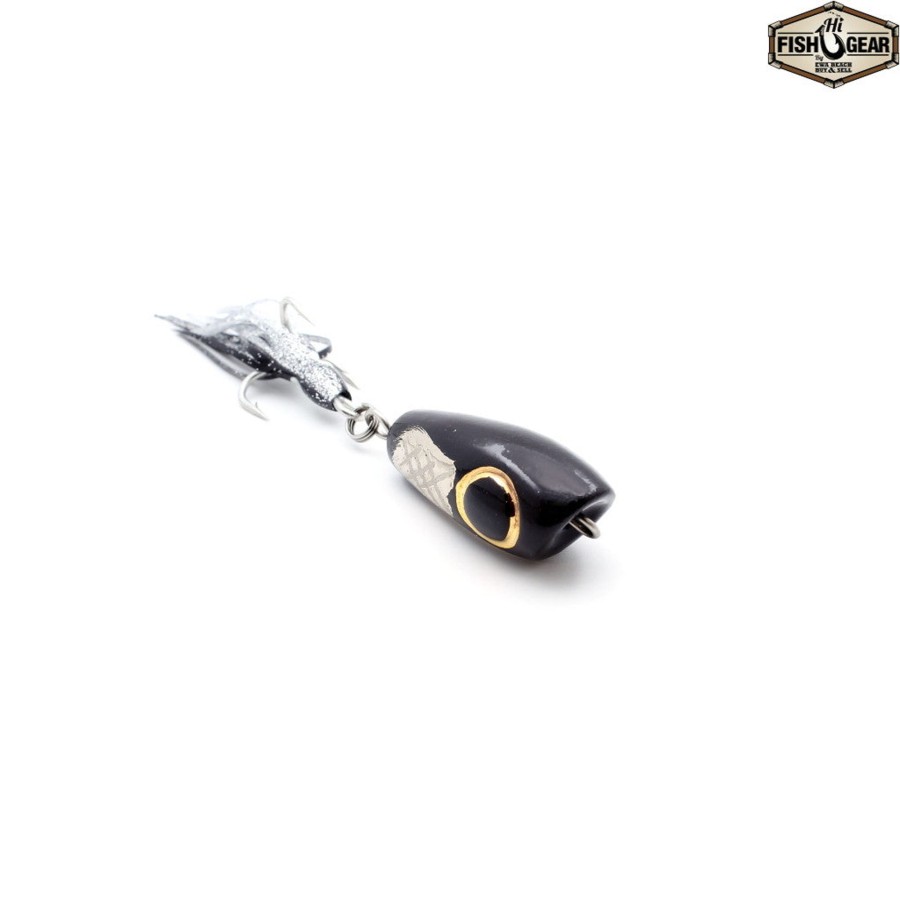 Lures Mark White Lures | Mark White Lures Black/Platinum Surface Plug