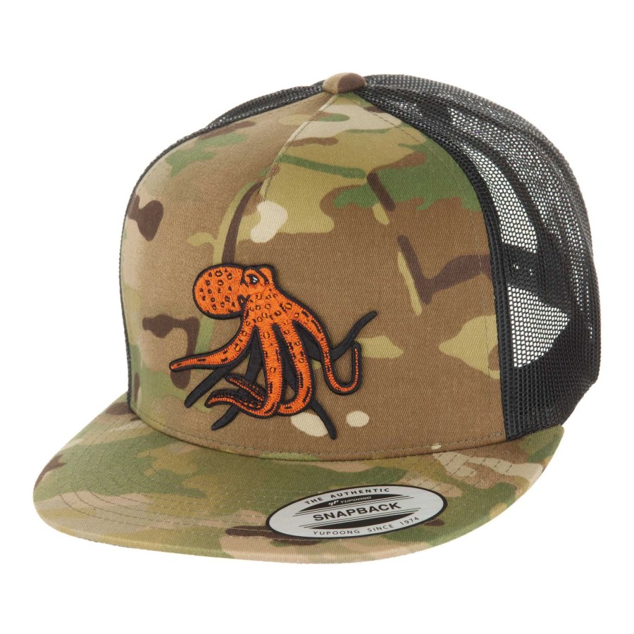 Crafting & Mods Hifishgear | Hfg - Tako Multicam Light Tropic/Black Flat Bill Trucker Hat