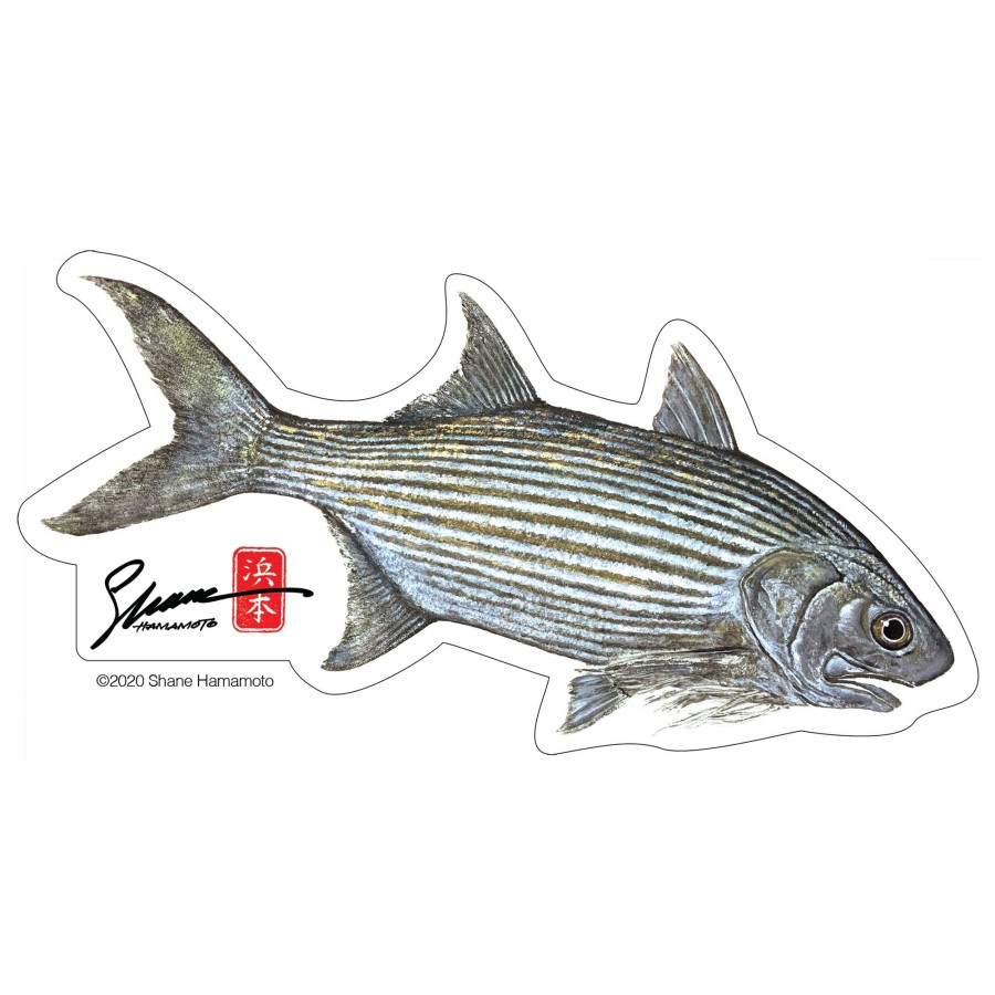 Aerators Hifishgear | 8" Gyotaku Stickers By Shane Hamamoto