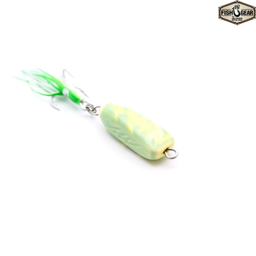 Lures Mark White Lures | Mark White Lures Yellow/Turquoise Ulua & Papio Bar