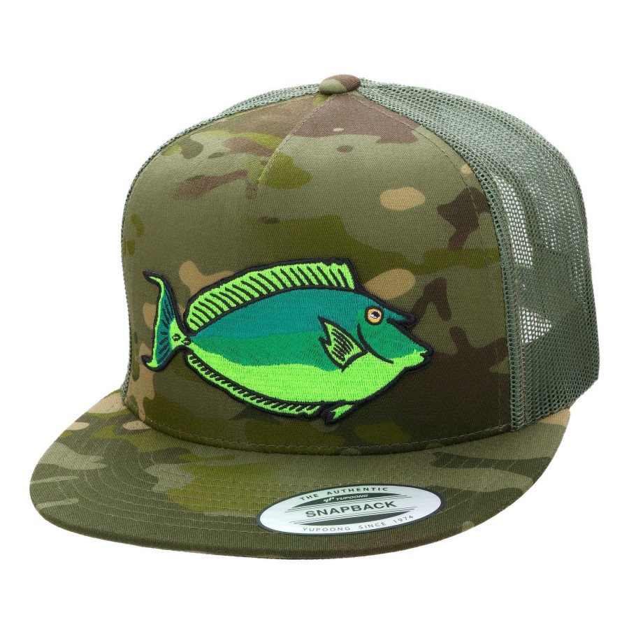 Crafting & Mods Hifishgear | Hfg - Kala (Unicorn Fish) Tropic Multicam® Flatbill Snapback Trucker Hat