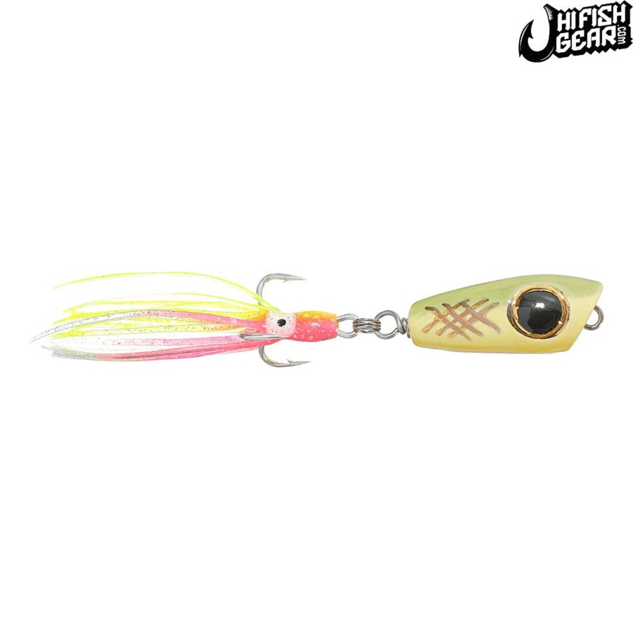 Lures Mark White Lures | Mark White Lures Yellow/Green With Black Eye Surface Plug