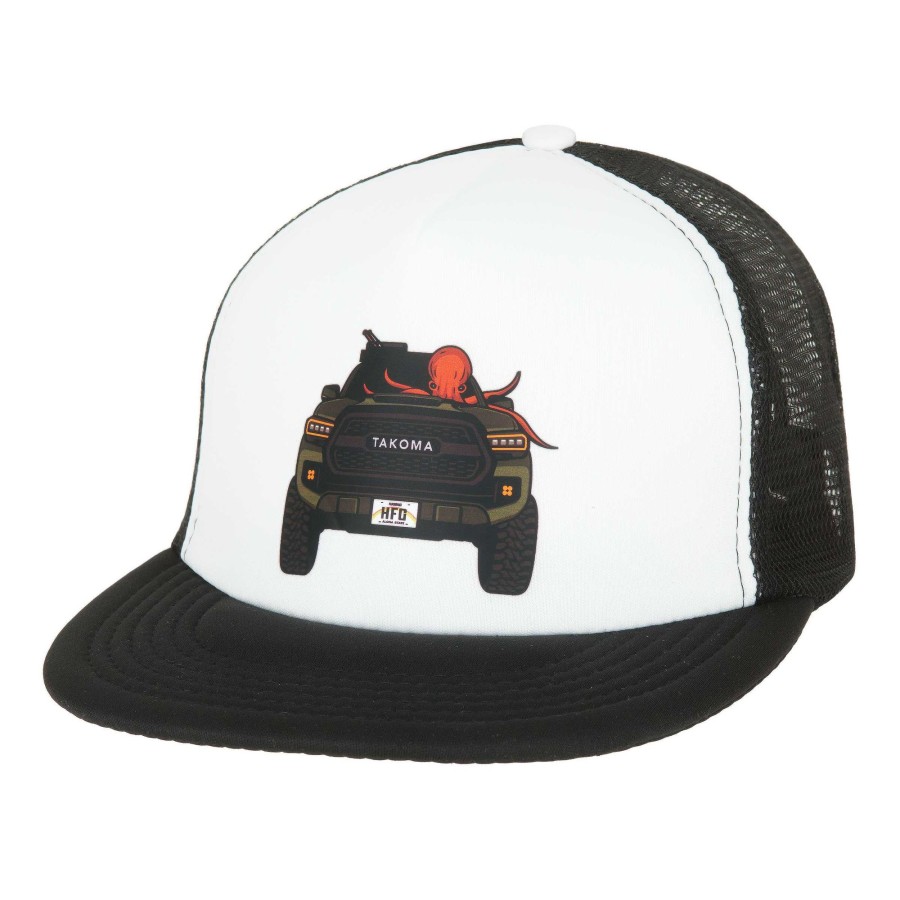 Crafting & Mods Hifishgear | Hfg - Takoma Black & White Flatbill Trucker Hat